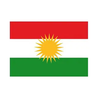 Bellatio Decorations Vlag Van Koerdistan Stickers - 10x - 7.5 X 10 Cm - Landen Thema - Supporters