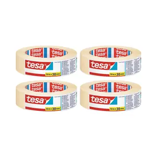 Set Van 4x Afplaktape/schilderstape 30 Mm X 50 M - Verf Afplakband/tape - Maskeertape - Tesa Masking Tape