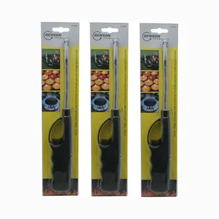 Benson Gas/bbq/keuken/kaarsen Aanstekers - 3x Stuks - Van 27 Cm - Flexibele Hals - Kinderslot