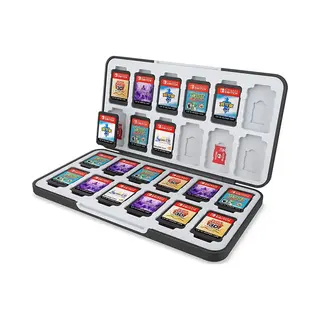 Casecentive - 24-in-1 Game Card Case Geschikt Voor Nintendo Switch - Premium Beschermhoes - Nintendo Sd Kaart Houder - Silicone Slots - Nintendo