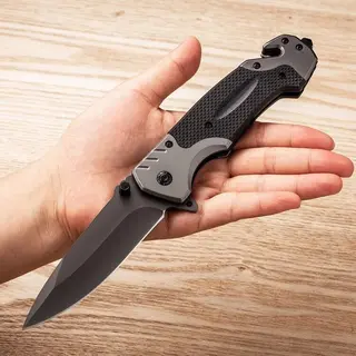 Survival Zakmes Outdoor – 1 Hand Open Systeem En Broekclip – 22.5 Cm Vouwmes – Rvs