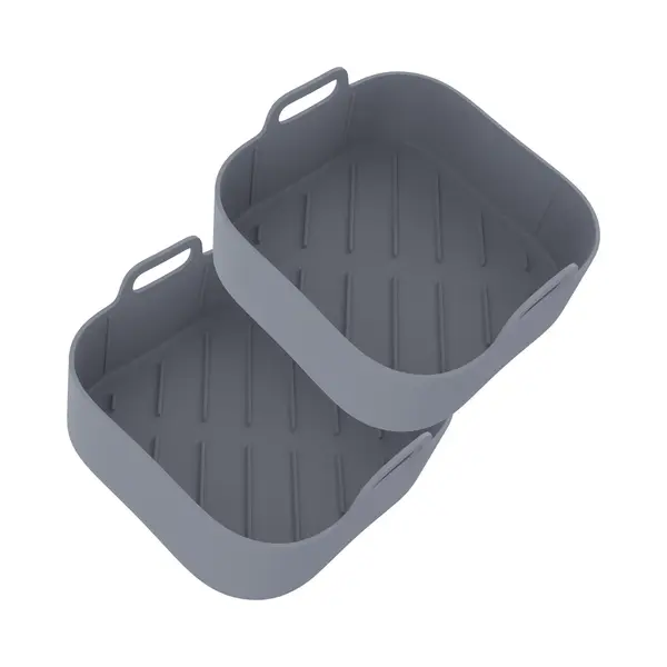 KitchenLove Airfryer Tabletts Silikon Xl - 2 Stück - Quadratisch - Backpapier Alternative - Zubehör - Bpa Frei - 20CM thumbnail