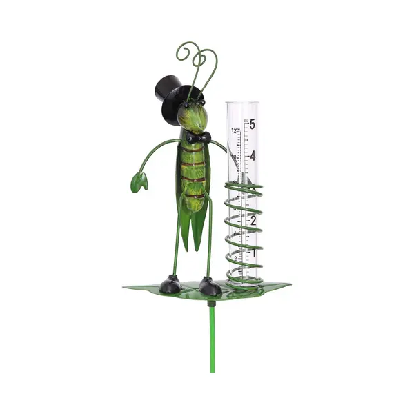 Hanamura Regenmeter Tuin Met Grondpen – Pluviometer – Sprinkhaan Vorm thumbnail