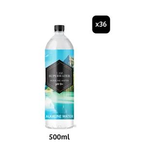 I Am Superwater Alkaline Water Ph 9+ - Natuurlijk Bronwater - 500ml 36-pack