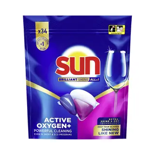 Sun Brilliant Shine All-in 1 Vaatwastabletten 34 Stuks