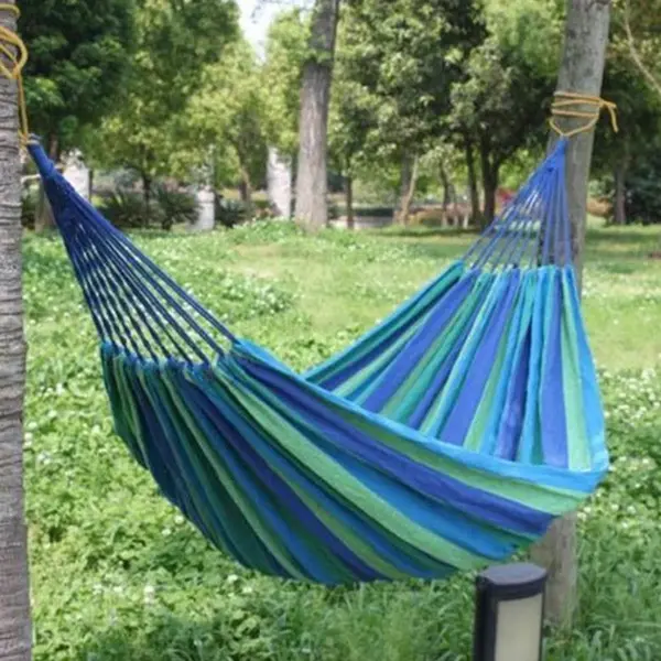 New Age Devi Hangmat - 200/150cm - Blauw/groen - Tuinaccessoire - Grote Hangmat - Tuinmeubel thumbnail