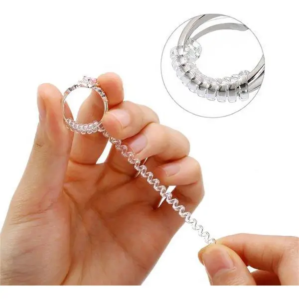 Feddy. 10x Ring Verkleiner - 5 Cm - Transparant - Siliconen - Te Grote Ring Passend Maken thumbnail