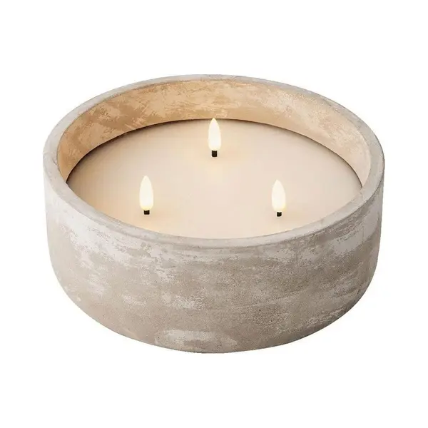 Kaemingk, Led Kaarsen, Led Kaars Beton Buitendiameter 20 Cmxh 8 Cm thumbnail