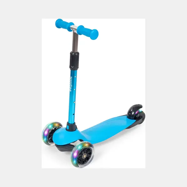 LifeGoods HappyStep Kinder-Roller - Alter 2-5 Jahre - 3 Leuchtende Räder - Jungen/Mädchen - Blau thumbnail