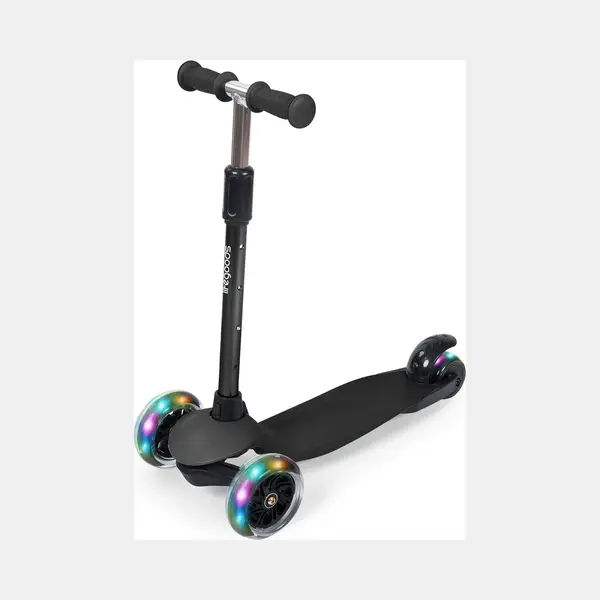 LifeGoods HappyStep - Kinder-Roller - Schritt 2-5 Jahre - 3 Leuchtende Räder - Jungen/Mädchen - Schwarz thumbnail