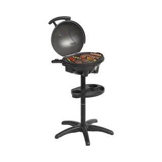 KitchenBrothers Elektrische Bbq - Bpa-Vrij - Opvouwbaar - Anti-aanbaklaag - Tot 250°C - 2400W - Zwart