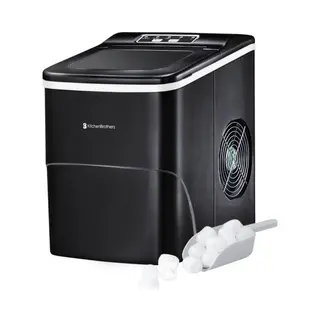 KitchenBrothers - 2L - IJsblokjesmachine - 12kg/24 Uur - IJsschep – IJsblokjesmaker - Zelfreinigingsfunctie - Zwart
