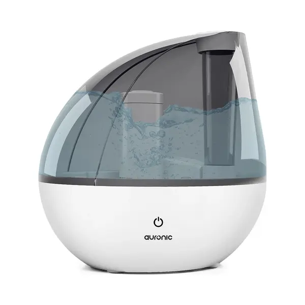 Auronic Luchtbevochtiger - 1, 5 Liter - 40m2 - Geschikt Voor Woonkamer, Kantoor, Slaapkamer, Babykamer En Meer - Stil - Bpa-Vrij - Met Waterfilter - thumbnail