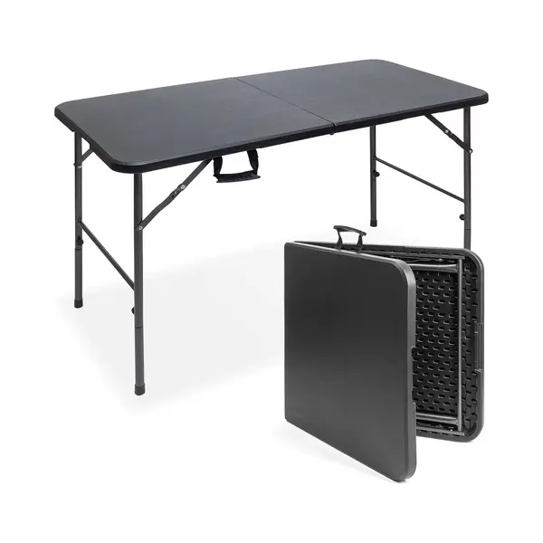 LifeGoods Zusammenklappbarer Tisch - 60x120cm - Campingtisch - Wetterfest - Klapptisch - Schwarz thumbnail