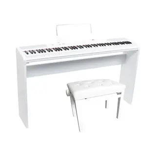 Fazley Fsp-200-W Digitale Piano Wit + Onderstel Wit + Pianobank Wit