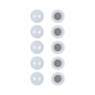 Benson Sterke Ronde Magneten - Ø 3 Cm - Wit - Set Van 10 Stuks