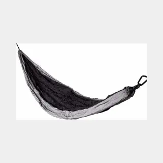 Benson Ultralichte Hangmat - Scheurbestendig Nylon - 275x140 Cm - Grijs/zwart - Inclusief Bevestigingsset