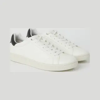 Björn Borg Deuce (T305) Sneaker Heren - Witte Sneaker - Lage Schoen - Wit/Zwart - Maat 40