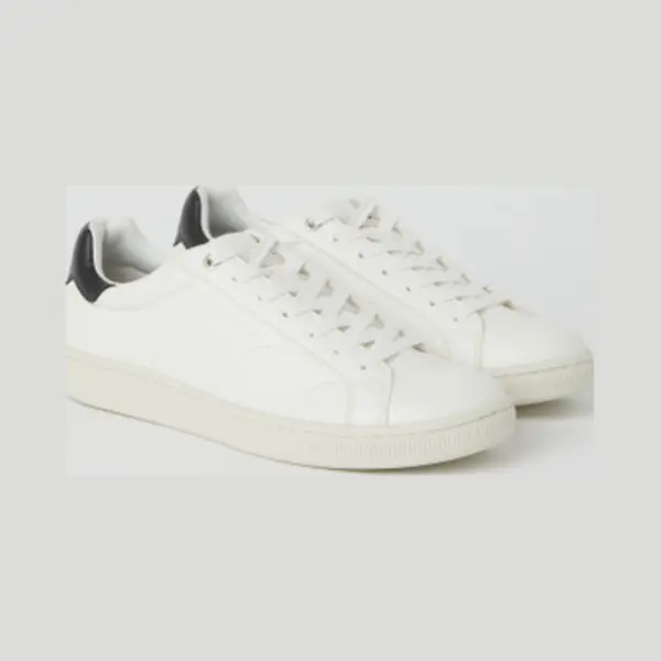 Björn Borg Deuce (T305) Sneaker Heren - Witte Sneaker - Lage Schoen - Wit/Zwart - Maat 40 thumbnail