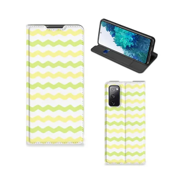 B2Ctelecom Samsung Galaxy S20 Fe Hoesje Met Magneet Waves Yellow thumbnail