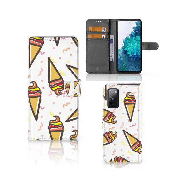 B2Ctelecom Samsung Galaxy S20 Fe Book Cover Icecream thumbnail