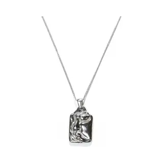 Laura Ferini Damen Halskette Faccina Silber - Silber Halskette Mit Anhänger - 18K Weißgold Vergoldet - Halskette - Halskette - Schmuck - Accessoires