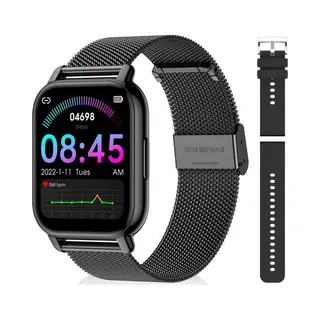 Maoo Amplify 2 Smartwatch Damen Und Herren - Geeignet Für Android Und Ios - Silikon & Milanese Band - WhatsApp Kompatibel - Volle Belfunktion -