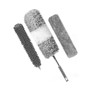 Vaive Plumeau Uitschuifbaar Tot 280 Cm - Ragebol Met Telescoopsteel - Duster - Stoffer - Wasbaar En Draaibaar – 3 Opzetstukken