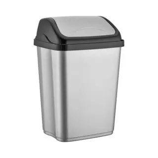 Prullenbak/afvalbak - 50 Liter - Kunststof - Zilver - 41 X 33 X 650 Cm - Kantoor