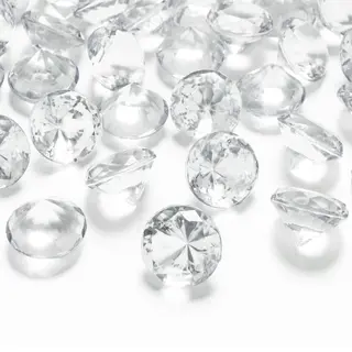 10x Transparante Diamantjes - Kleine Mini Kunststof Steentjes Voor Decoratie En Hobby