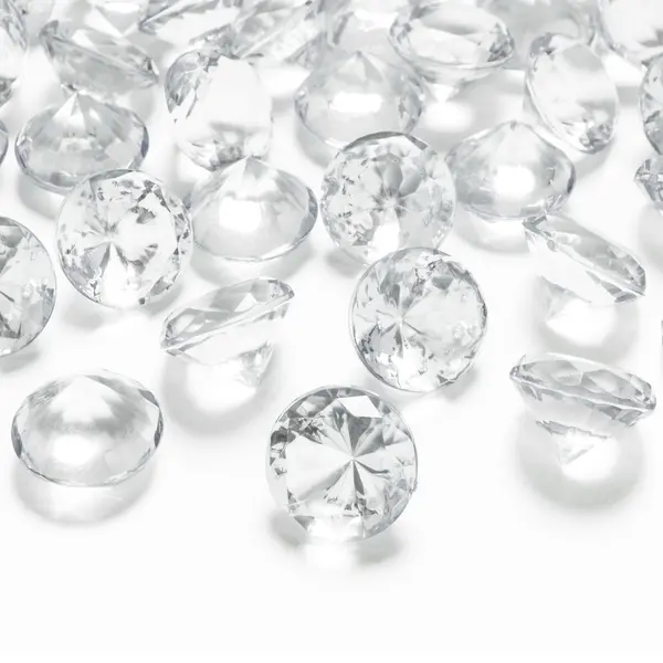 10x Transparante Diamantjes - Kleine Mini Kunststof Steentjes Voor Decoratie En Hobby thumbnail