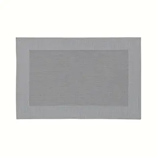 Tafel Placemats - 1x Stuks - Zilver - Gevlochten - 45 X 30 Cm - Onderleggers