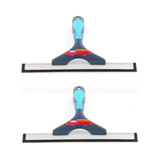 2x Raamwissers/raamtrekkers Met Ergonomische Soft Grip En Natuurrubber Strip 25 Cm - Raamtrekkers/ramenlappen - Ergonomisch