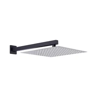Duscharm Quadratisch Edelstahl 201 Schwarz 30 Cm Vidaxl