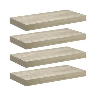 Schwebende Wandregale 4 Stk. Eichefarben 50x23x3, 8cm Mdf Vidaxl