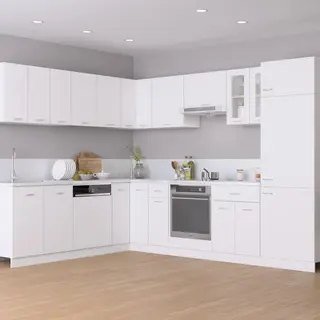 VidaXL Eckunterschrank Lyon Weiß 75, 5x75, 5x81, 5 Cm Holzwerkstoff