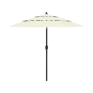3-tier Garden Parasol With Aluminium Pole Sand 2.5 M Vidaxl