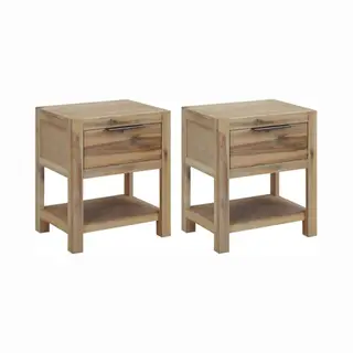 VidaXL Nachtkastjes Met Lades 2 St 40x30x48 Cm Massief Acaciahout