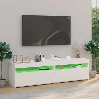 VidaXL Tv-meubelen 2 St Met Led-verlichting 75x35x40 Cm Wit
