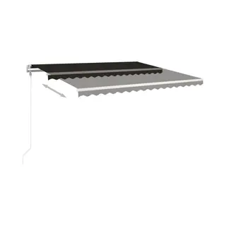 Markise Automatisch Einziehbar 450x350 Cm Anthrazit Vidaxl