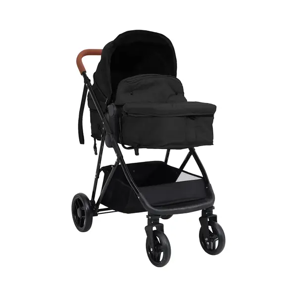 VidaXL 3-in-1 Kinderwagen Anthrazit Und Schwarz Stahl thumbnail
