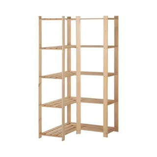 Vidaxl - Eck-lagerregal Mit 5 Böden 82, 5x82, 5x170 Cm Massivholz Kiefer