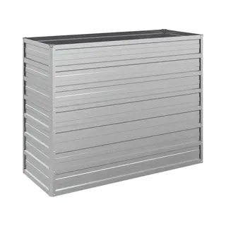 Garden Raised Bed 100x40x77 Cm Galvanized Steel Silver Vidaxl