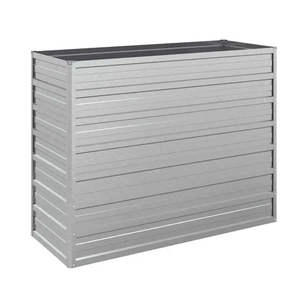 Garden Raised Bed 100x40x77 Cm Galvanized Steel Silver Vidaxl thumbnail