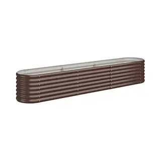 VidaXL Hochbeet Verzinkter Stahl 224x40x36 Cm Braun