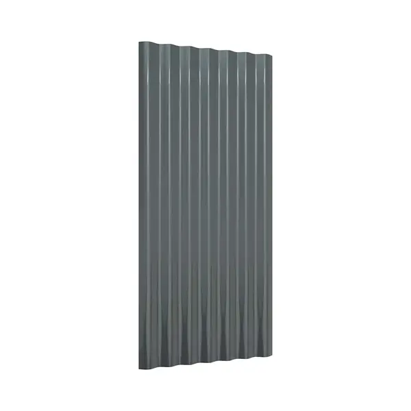 VidaXL Dachpaneele 12 Stk Verzinkter Stahl Anthrazit 80x36 Cm thumbnail