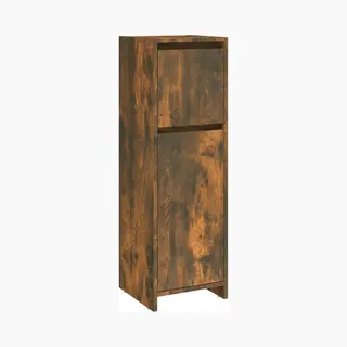 Bathroom Cabinet Smoked Oak 30x30x95 Cm Engineered Wood Vidaxl