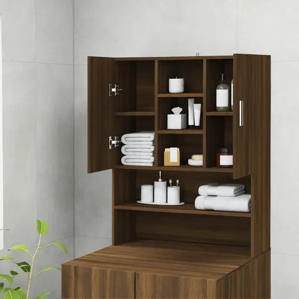 Waschmaschinenschrank Braun Eichen-optik 70, 5x25, 5x90 Cm Vidaxl thumbnail
