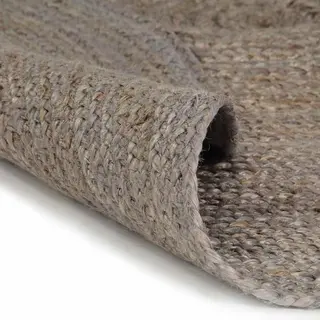 VidaXL Teppich Handgefertigt Jute Rund 240 Cm Grau