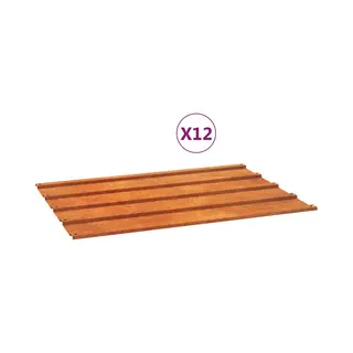 VidaXL Corten Steel Roof Panels - Versatile And Durable Roofing Sheets - Anti-Corrosive, Developing Weathering Steel - Easy Installment - Suitable For